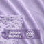 FY FIBER HOUSE Flannel Fleece Throw Microfiber Blanket with 3D Cheetah Print, 90"X90", Purple