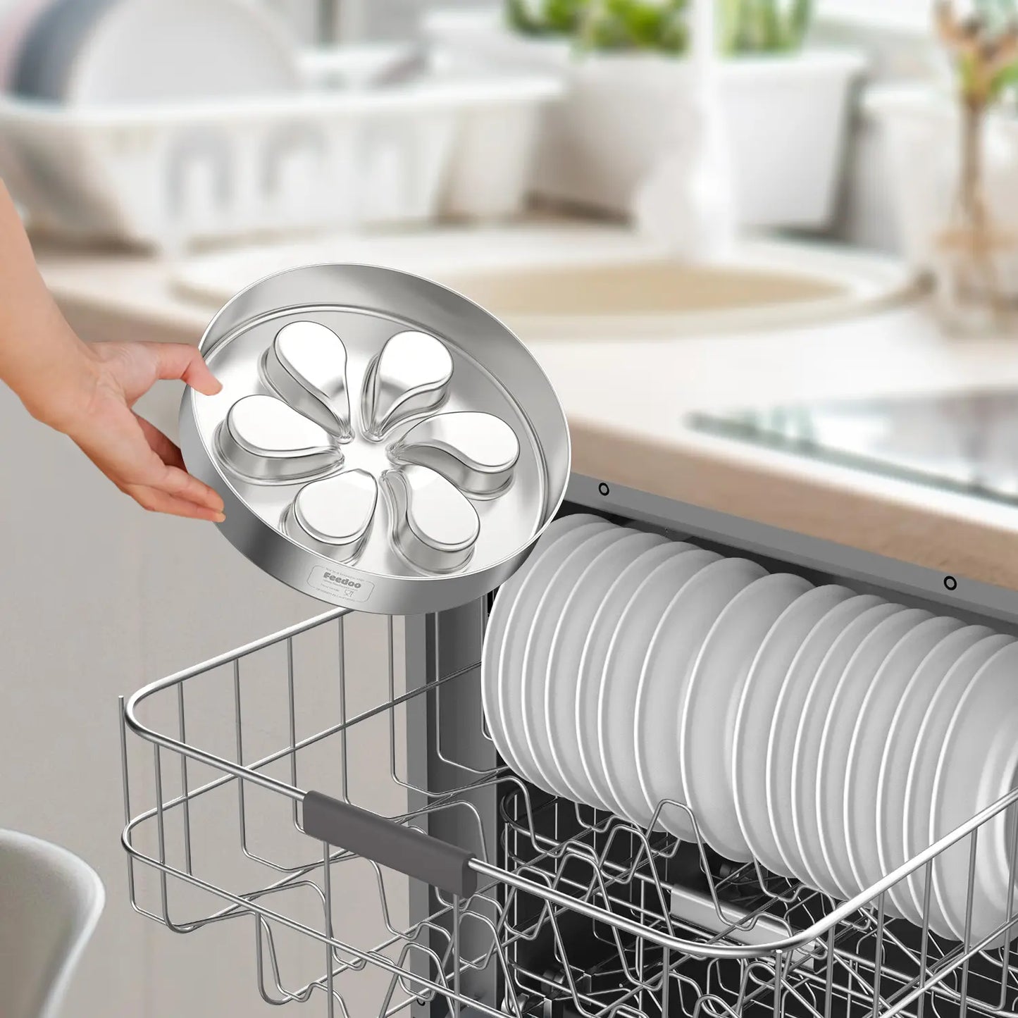 FEEDOO Slow Feeder Dog Bowls Large Breed 4Cups 304 Stainless Steel with Non-Slip Base and Maze Design for Slow down Eating Cat Water Fountain