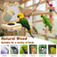 5PCS Bird Perch and Toy Set. Includes a Perch, Feeder, Swing, and Chew Toy. Hangable Natural Solid Wood Birdcage Accessories, Suitable for Small Budgies, Cockatiels, Conures, Lovebirds, Etc.