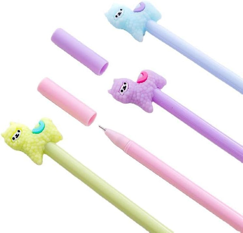 Chinshwehaw Cartoon Animal Alpaca Pens Sheep Camel Gel Pen Neutral Pens Cute Cartoon Gel Ink Pens Cartoon Animal Writing Pens 0.5 Mm Assorted Styles Pens Stationery 8Pack