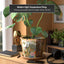 Mainstay 7.5" X 5.5" X 10" round Copper Metal Plant Planter