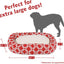 Majestic Pet 52 Inch Links Sherpa Calming Dog Bed Washable – Cozy Soft round Dog Bed with Spine for Head Support - Fluffy Donut Dog Bed 52X35X11 (Inch) – round Pet Bed X- Large - RED