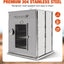 REDCAMP 14"H Foldable Camping Oven with 2 Tier Grill, Stainless Steel Portable Camping Stove for Baking Cinnamon Rolls, Breads and Muffins with Wood Burning Fire,Propane Stoves,Campers,Baking BBQ