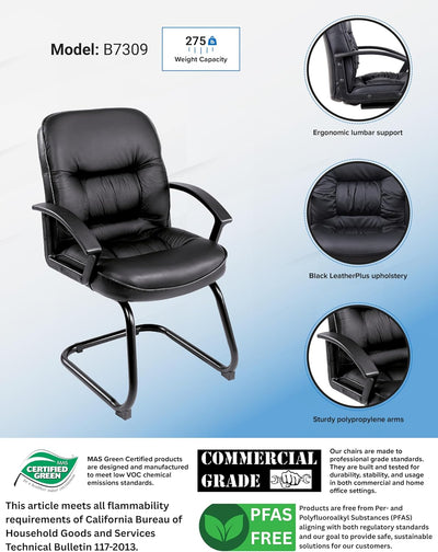 BOSS Office Products Chairs Guest Seating, Black