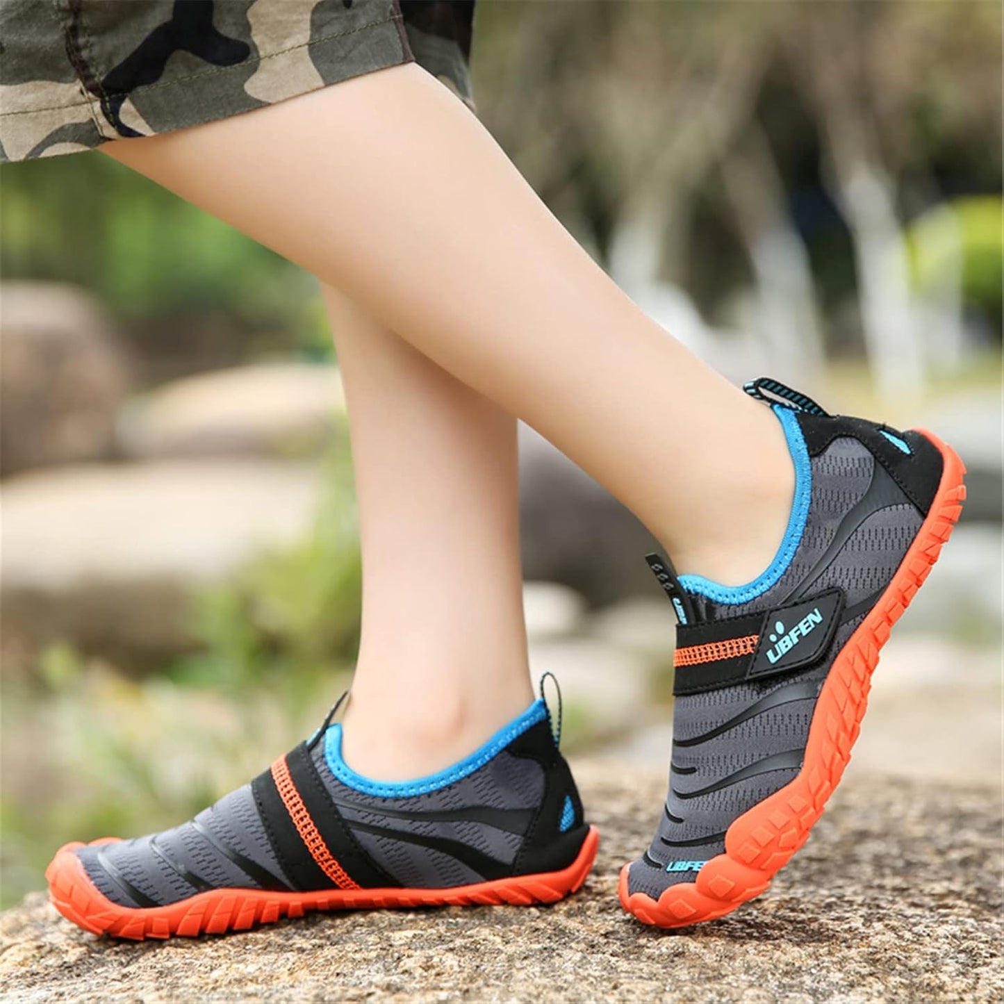 UBFEN Kids Water Shoes for Boys Girls Quick-Dry Swim Aqua Socks | Lightweight, Barefoot-Style, Perfect for Water Parks, Beach, Pool, Kayak, Creek Hiking, Camping, Toddler, Little Kid, Big Kid