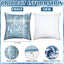 Hunnmingre Set of 6 Blue Christma Snowman Pillow Covers 18 X 18 Inch