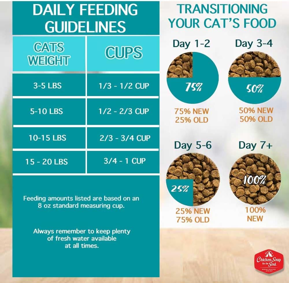 Chicken Soup for the Soul All Natural Premium Adult Dry Cat Food, Real Meat First Ingredient, No By-Products, Supports Heart, Gut & Immune Health, Salmon & Brown Rice, 12Lb