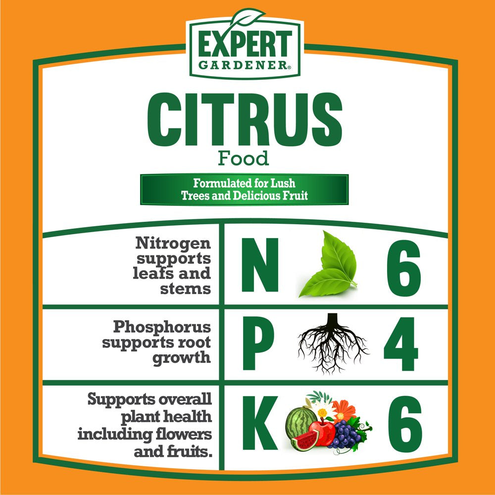 Expert Gardener Citrus Plant Food Fertilizer 6-4-6, 4 Lb.