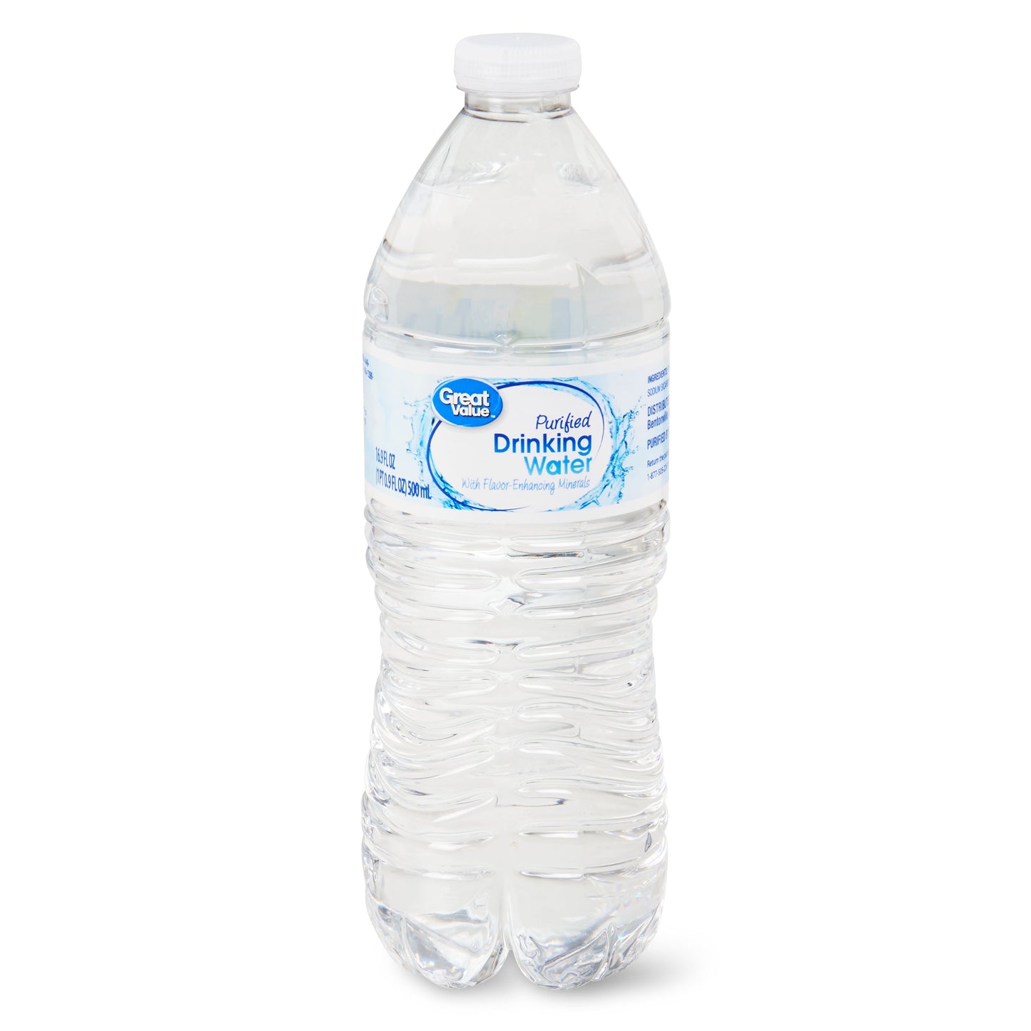 Great Value Purified Drinking Water, 16.9 Fl Oz, 24 Count