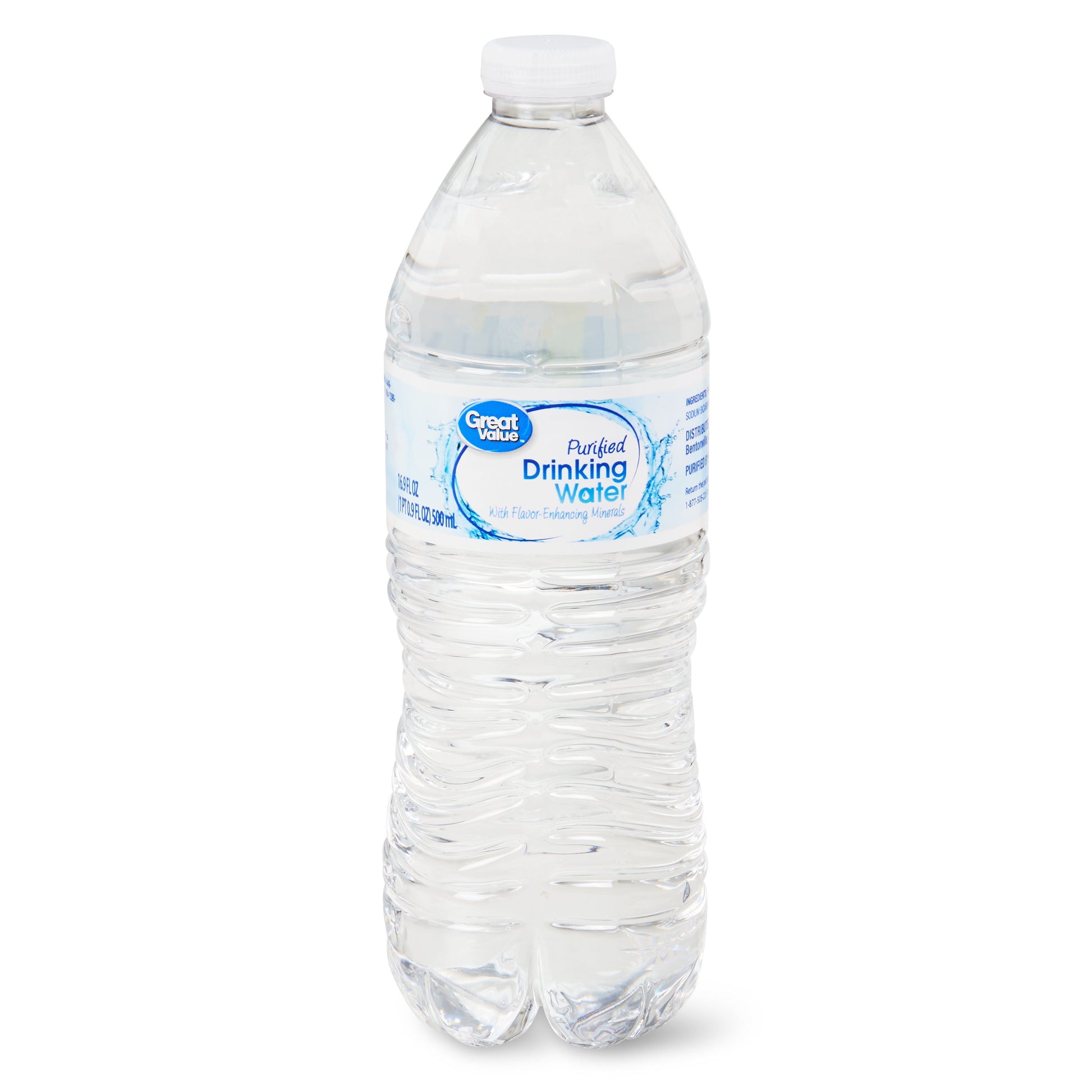 Great Value Purified Drinking Water, 16.9 Fl Oz, 24 Count