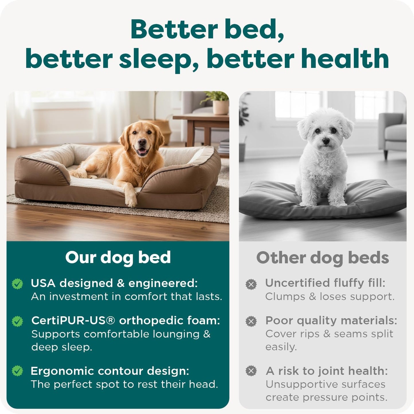 Furhaven Memory Foam Dog Bed for Large Dogs W/ Removable Bolsters & Washable Cover, for Dogs up to 95 Lbs - Plush & Velvet Waves Perfect Comfort Sofa - Brownstone, Jumbo/Xl