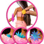 Mermaid Toy Dolls with Surprise Magic Blooming Flowers Feature, Ombre Tails, Pearl Headband Accessory & Long Brown Hair with Purple Highlights