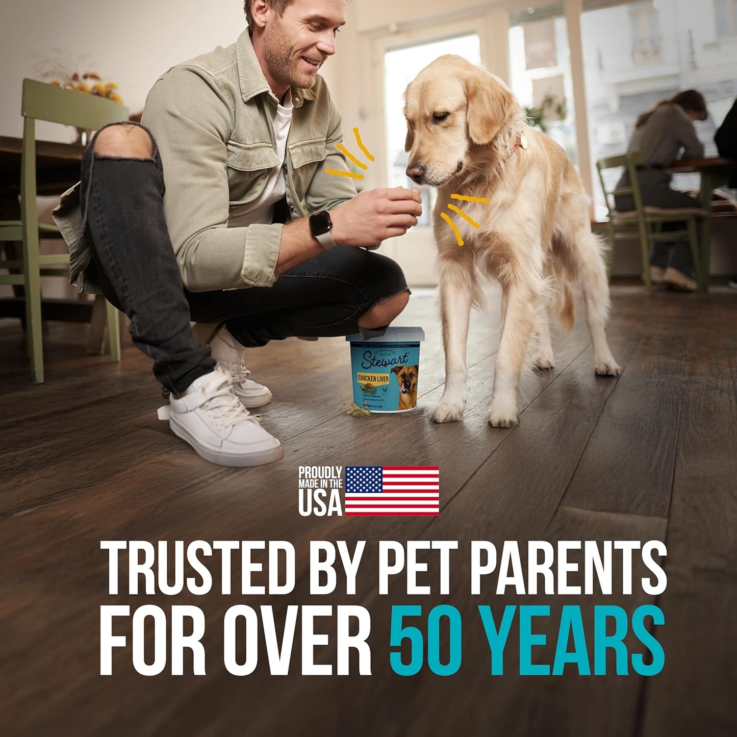 Stewart 100% Chicken Liver Dog Treats, 1.5 Oz Tub, ~25 Pieces, Freeze Dried Raw, Single Ingredient, 60% Protein Training Treats or Meal Topper, Grain Free, Gluten Free