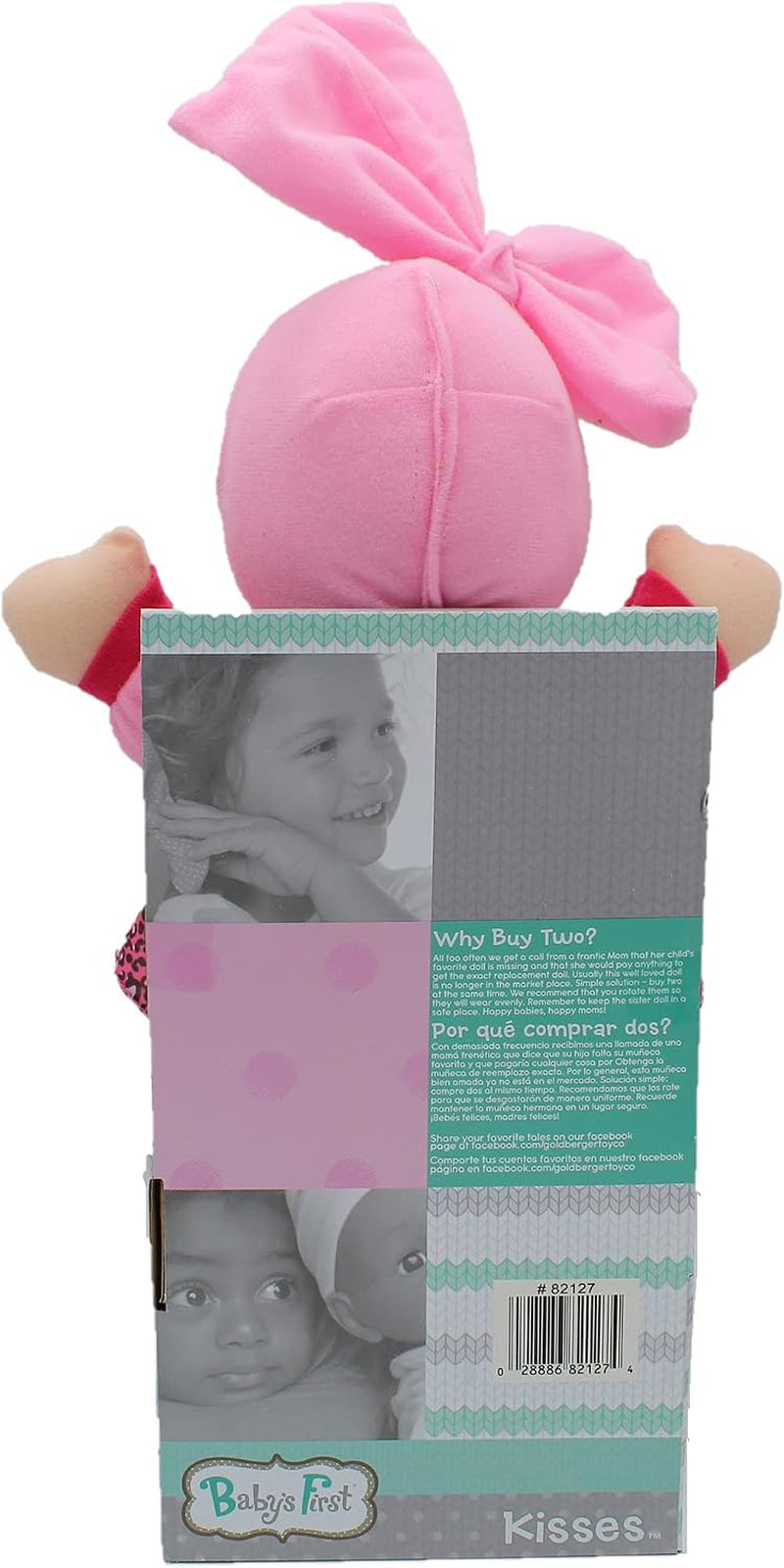 Baby'S First Soft & Cuddly Baby Kisses (Bilingual English-Spanish) Doll - Dressed in Print Top and Leggings - Press Her Tummy for a Sweet Kisses Sounds and Says I Love You