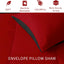 Exclusivo Mezcla Lightweight Reversible Queen Size Comforter Set, down Alternative Comforter with 2 Pillow Sham, Queen Size Bedding Set for All Seasons, Red/Black