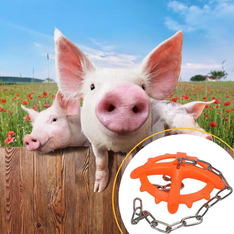 Domestic Animal Bite Toy Livestock Fighting Prevention Toy Entertainment Equipment with Chain for Home Farm Consume Excess