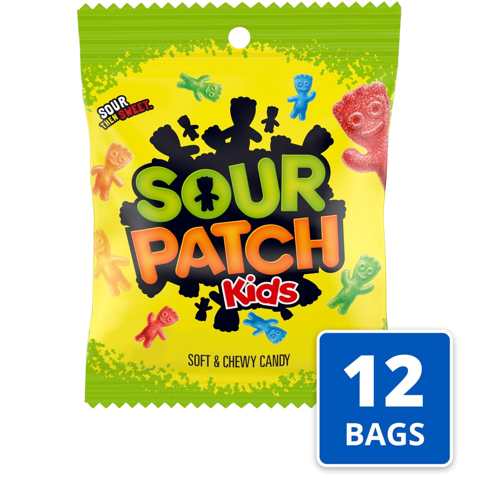 SOUR PATCH KIDS Assorted Soft Chewy Candy 12 Pack 3.6 Ounce Bags