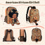 Nice2You Black Baby Doll in Take along Backpack Carrier, 10In American African Girl Doll for Toddlers and Kids Aged 3+ Year Old, Backpack for Baby Doll Accessories Storage