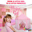Princess Castle Playhouse Tent for Girls with LED Star Lights – Indoor & Outdoor Large Kids Play Tent for Imaginative Games – Princess Tent, 230 Polyester Taffeta. Pink 55"X53".