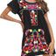 YZXDORWJ Women Mexican Embroidered Dress Short Sleeve