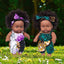 Ecore Fun 2 Pcs 8 Inch Black Baby Doll with Clothes and Accessories | African Washable Realistic Silicone Baby Dolls with Clothes and Hairband Pretend Play Age 3+
