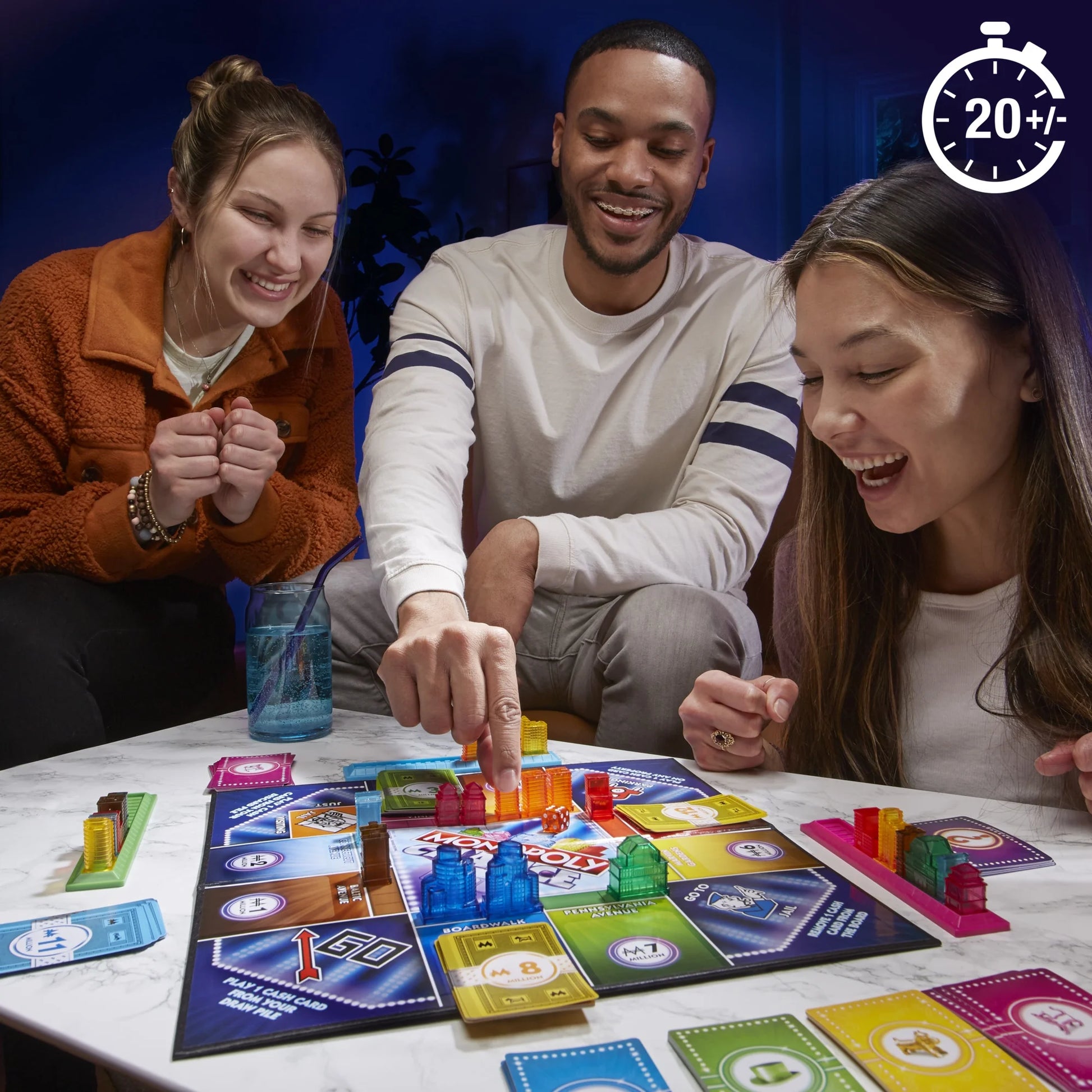 Monopoly Chance Board Game, Fast-Paced Monopoly Game, 20 Min. Average, Ages 8+