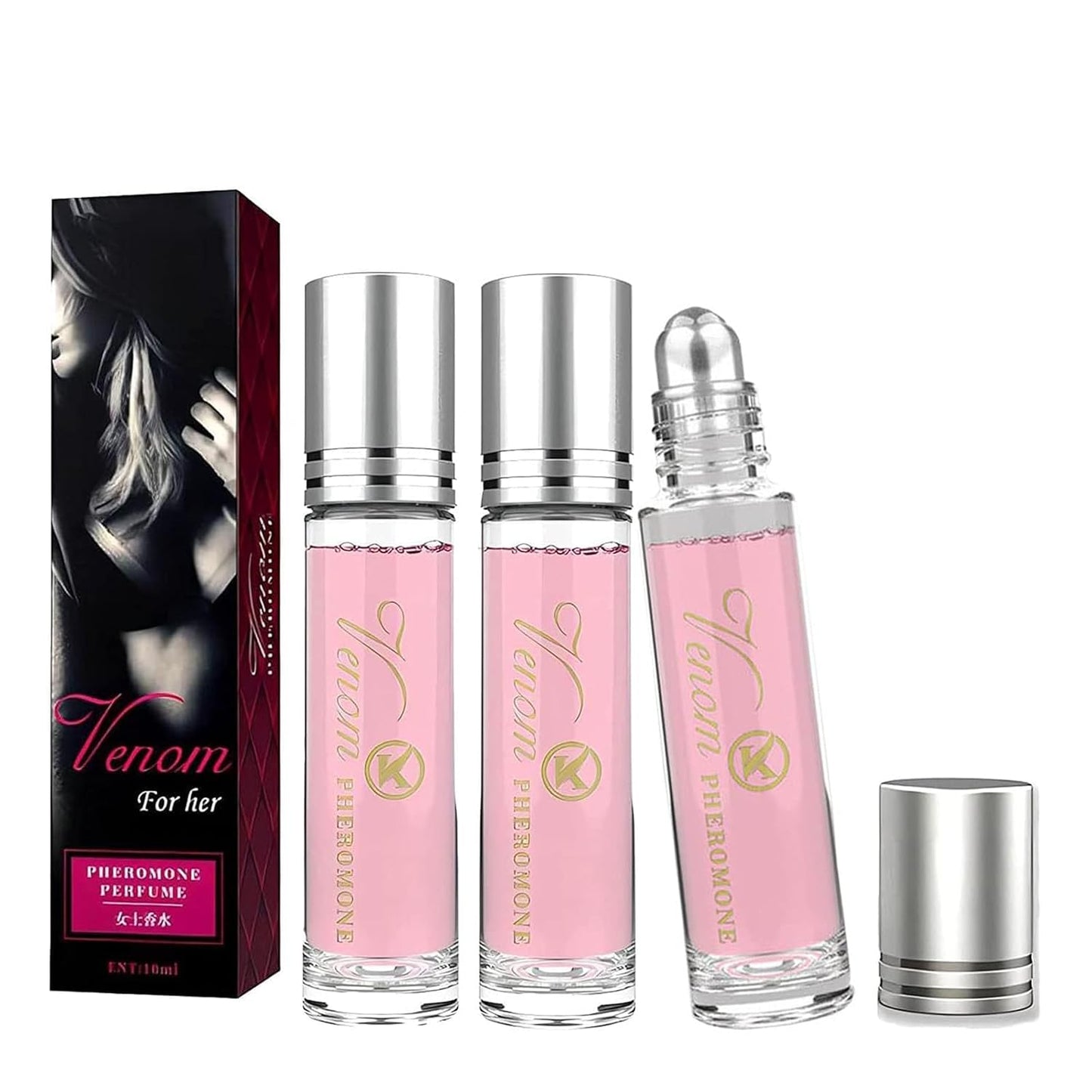3Pcs Lunex Phero Perfume, Verola Perfume for Women, Women Pheromone Perfume, Specially Designed for Women, Portable Perfume Long Lasting Female, Roll on Perfume Phero Oil.