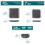 12-Piece Gray Stoneware Dinnerware Set Bowls and Plates Set Service for 4