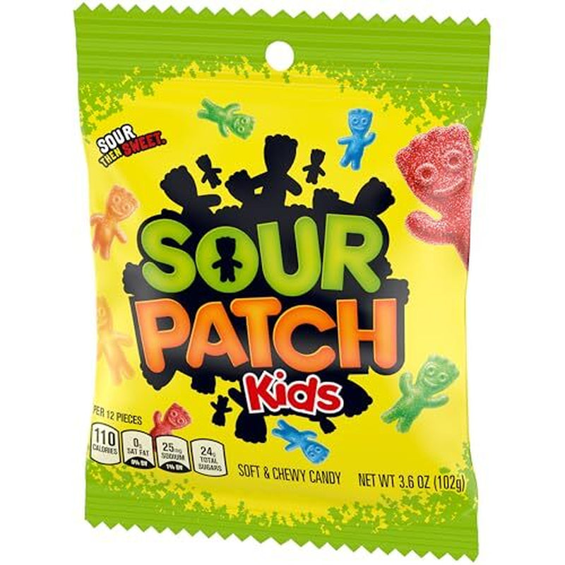 SOUR PATCH KIDS Assorted Soft Chewy Candy 12 Pack 3.6 Ounce Bags