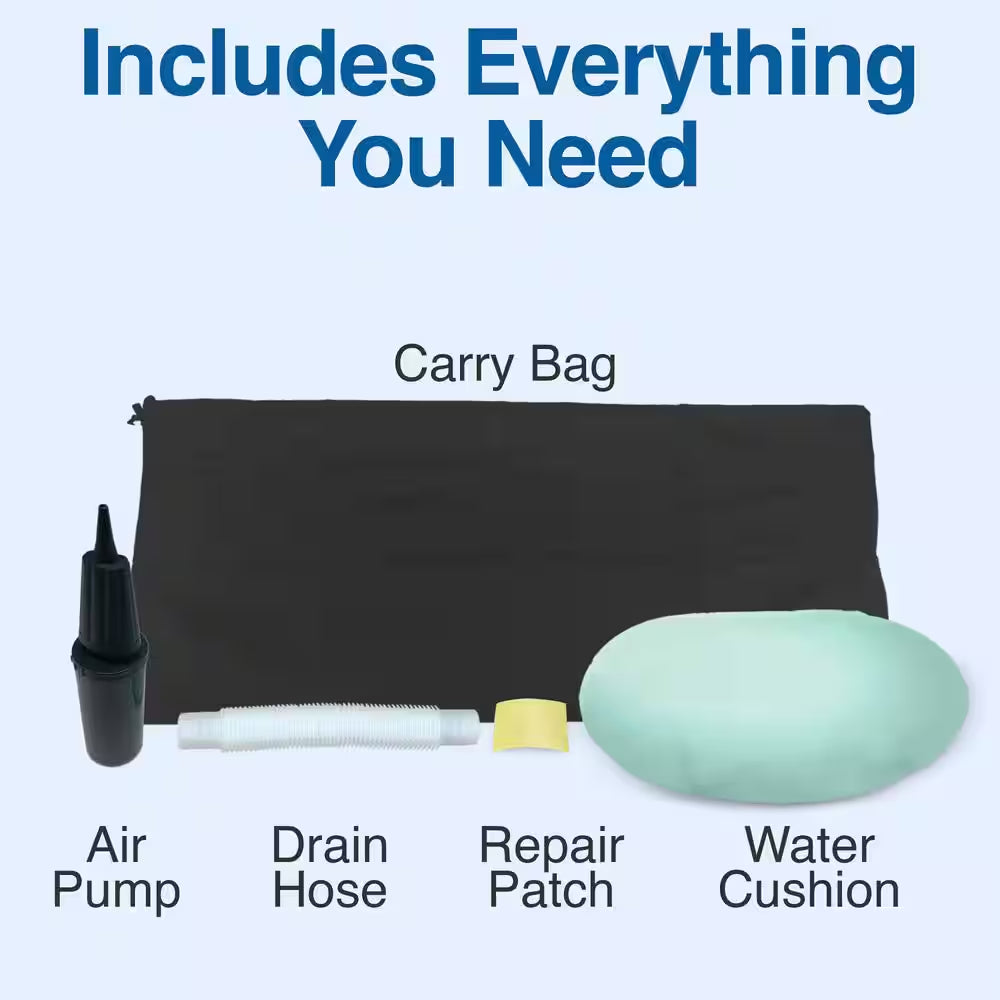 Portable Ice Bath 1-Person 0-Jet Cold Tub/Hot Tub Spa with Cover and Carry Bag