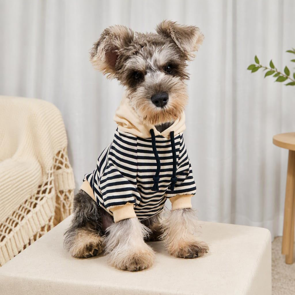 Matching Dog and Owner Clothes - Mom Dad Dog Sweatshirt Hoodie Separately Sold, Striped Sweaters for Small Dogs Cats,Cat Birthday Christmas Outfits (Large, Pet-Black)