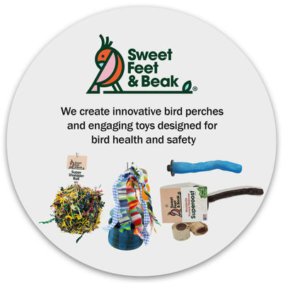 Comfort Grip Safety Perch for Bird Cages - Pedicure Perch for Healthy Nails & Beaks - Easy to Install Bird Cage Accessories - Small, 6.5"