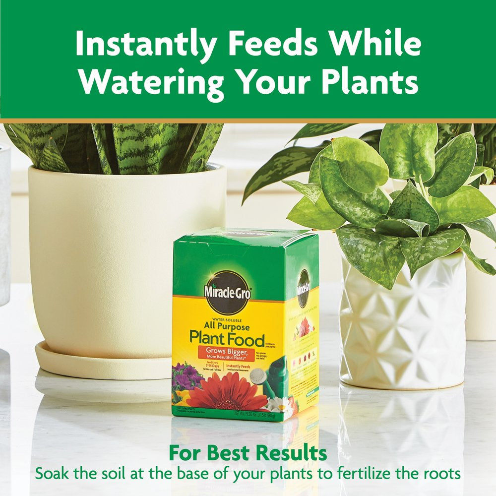 Miracle-Gro Water Soluble All Purpose Plant Food, 1.5 Lbs., Safe for All Plants