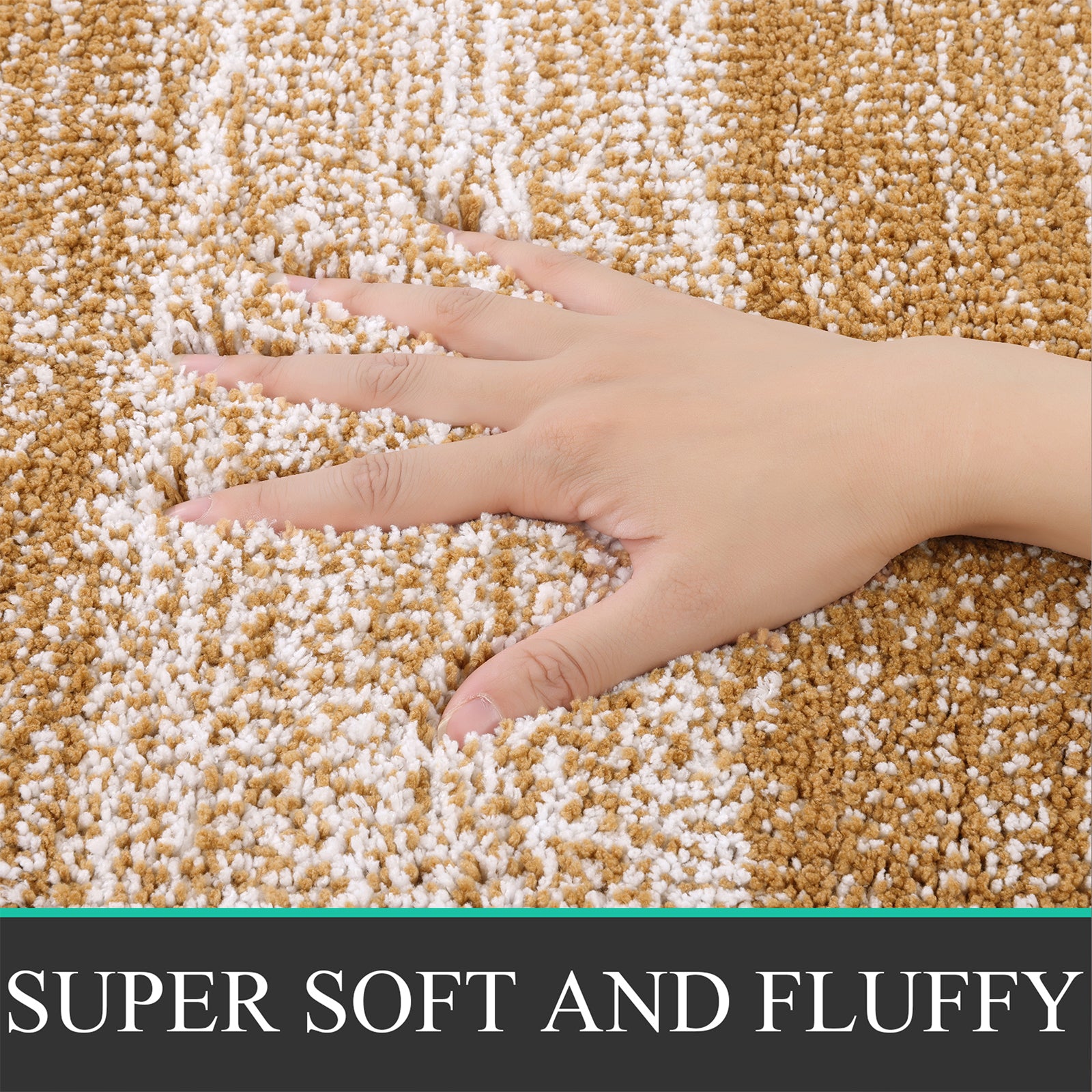 Ileading Traditional 4 Piece Microfiber Washable Bathroom Rug Set