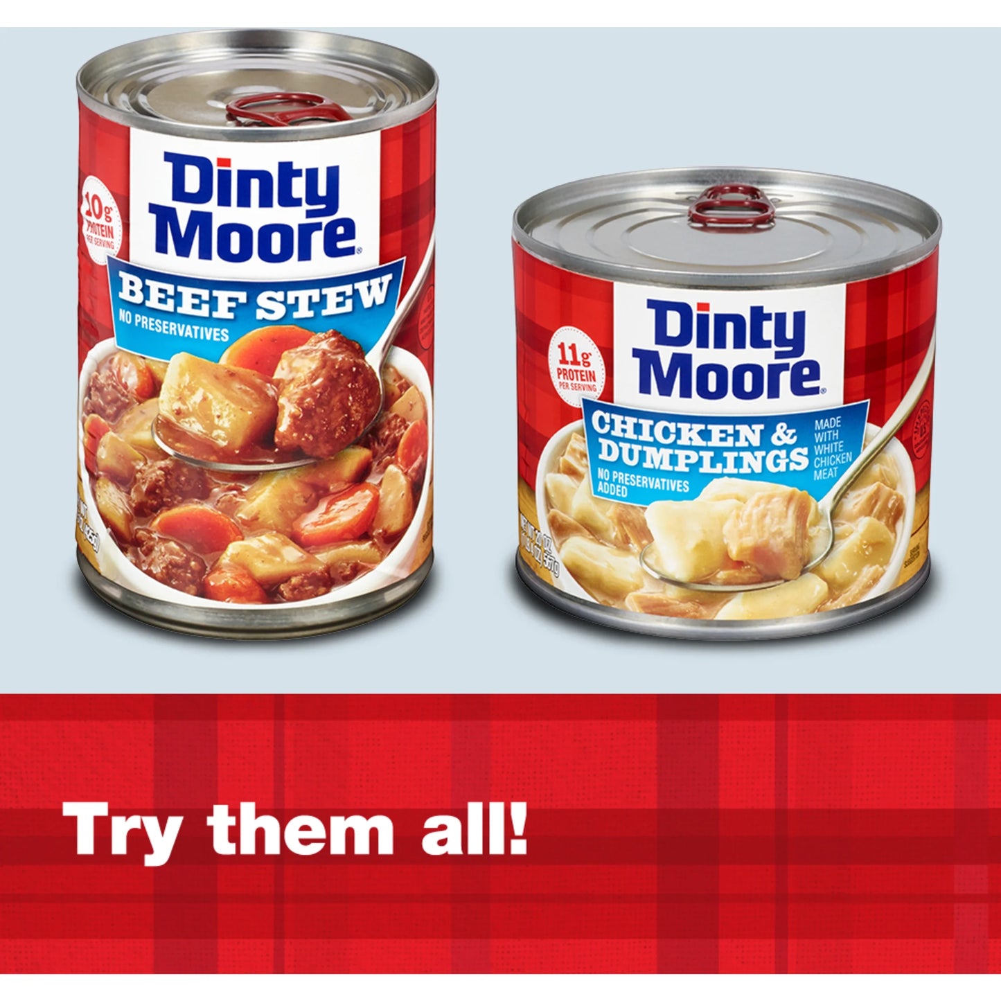 (8 Pack) DINTY MOORE Chicken and Dumplings, Shelf Stable, 20 Oz Steel Can