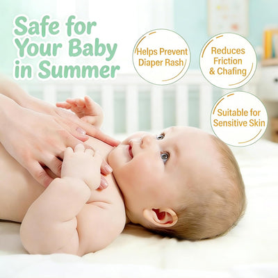 Cornstarch Baby Powder, Soothe & Protect Diaper Area, No Talc Hypoallergenic Dusting Powder, Help Prevent Diaper Rash with Zinc Oxide & Aloe, Gentle Absorb Sweat & Anti-Chafe for Sensitive Skin, 2Pack