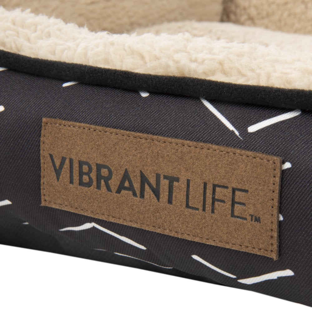 Vibrant Life Luxe Cuddler Mattress Edition Dog Bed, Medium, 27"X21", up to 40Lbs