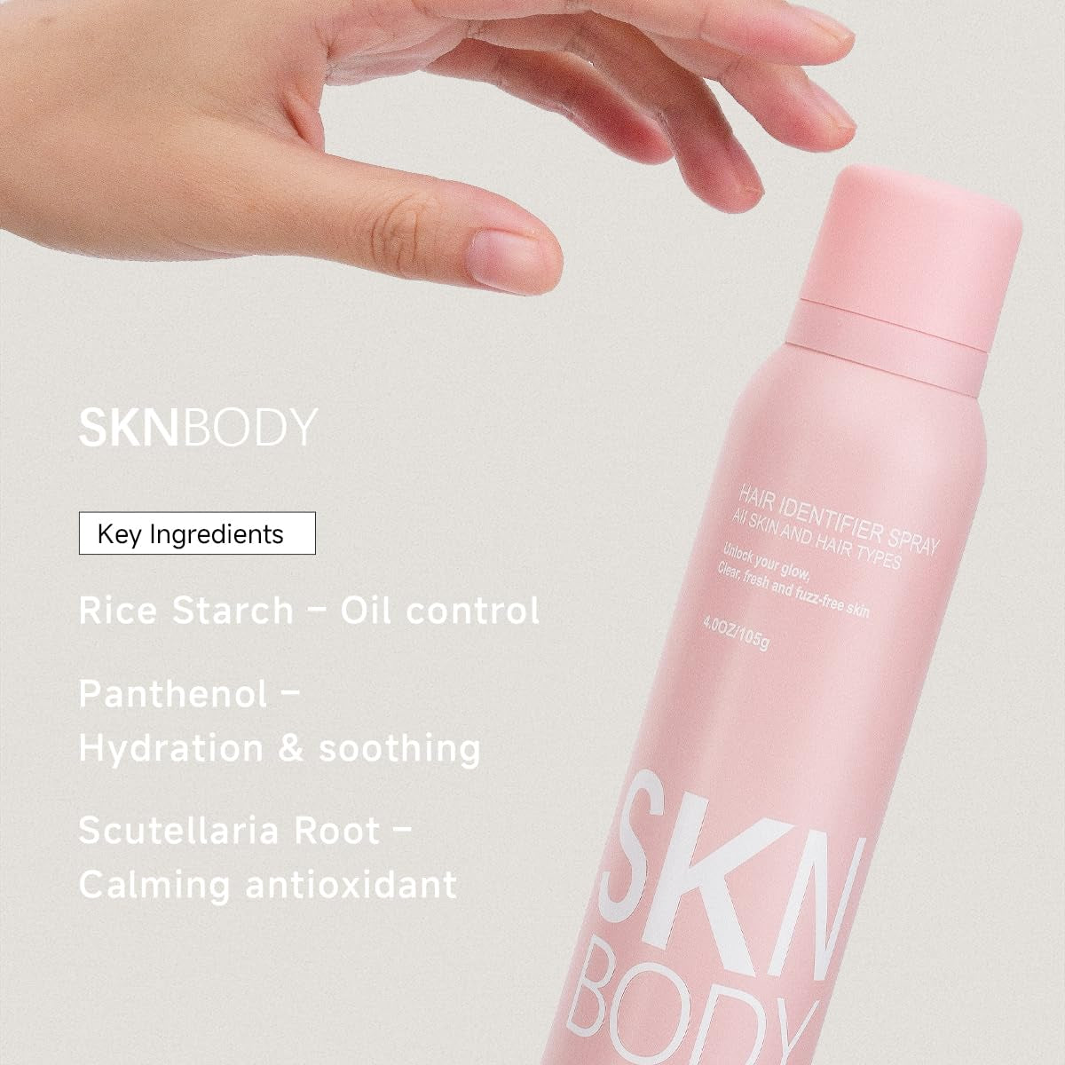 SKNBODY Hair Identifier Spray with Dermaplaner Set 2 Pack, Facial Hair Removal Kit with 4 Razors for Face Shaving and Dermaplaning