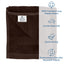 Dan River Washcloth for Face 12 Pack Soft Absorbent and Quick Drying Durable Cotton Face Towel - Brown