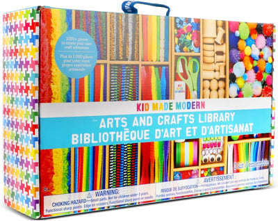 Kid Made Modern Arts and Craft Kit – a DIY 3.8 Pounds of Hobby Craft Supplies & Materials Box for Creative Art Projects for Kids Age 4 5 6 7 8 9 10 11 & 12 Year Old Girls & Boys