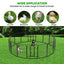 Dog Fence, 4/6/8/12/16 Panels 24"\32"\40"H Foldable Dog Playpen, Exercise Heavy Duty Metal Dog Cage for Yard, Lockable Double Door Pet Fence Indoor Outdoor Dog Pen for Large Medium Small Animals Pet