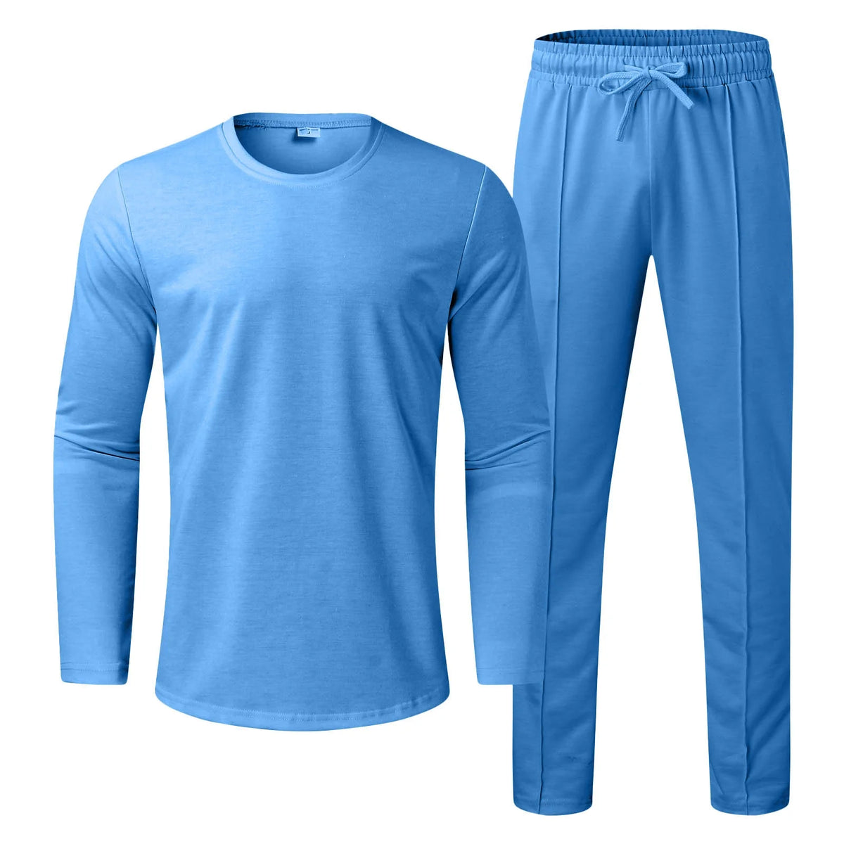 Jsaierl Men'S Tracksuits Tight T-Shirt and Pants Set Outfit Two-Piece Fitness Solid Training Casual Sports Sweatsuits