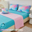 PERFEMET Kids Queen Comforter Set Girls,6-Piece Colorful Rainbow Bedding Set,All-Season Galaxy Star Bed Set with Sheets for Queen Beds