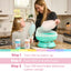 Cotton Candy Express Floss Sugar Variety Pack with 10 Total 11Oz Plastic Jars Flossing Sugars Bundled with Cotton Candy Express CC1000-S Cotton Candy Machine, Teal.