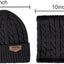 Loritta Winter Hats for Men, 3 PCS Fleece Beanie Scarf Gloves Set