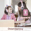 TCJJ Kids Wireless Headphones Cat Ear LED Light up Bluetooth Foldable Headphones over Ear W/Microphone for Online Distant Learning (Pink)