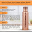 100% Pure Copper Water Bottle for Drinking - 34 Oz Extra Large Hammered Ayurvedic Vessel. Leak-Proof, Heavy Duty Real Copper Flask with Canvas Carry Bag & Dent-Proof round Gift Box