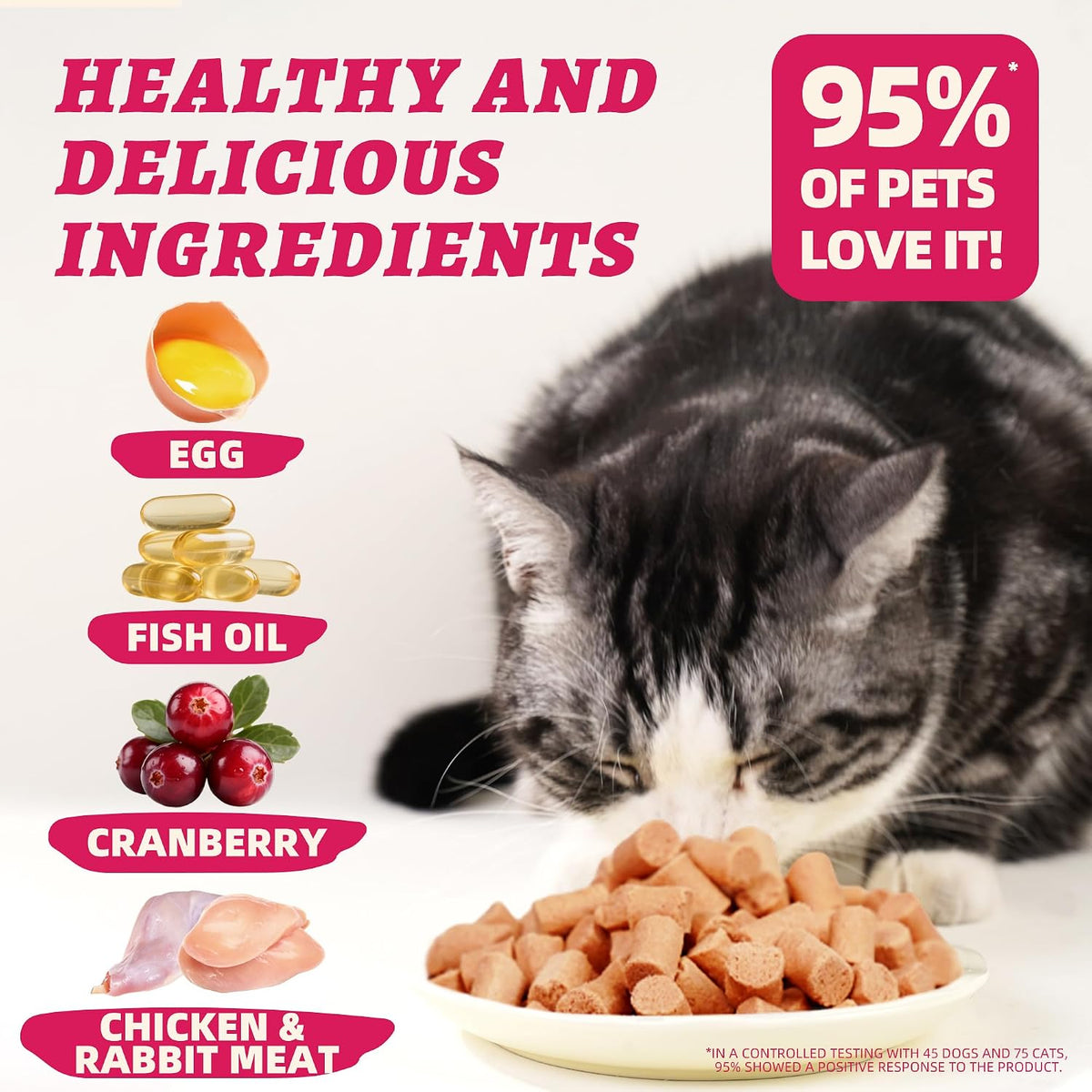 Wellix Rabbit & Cranberry Freeze Dried Dog & Cat Treats - Grain Free 4.59Oz