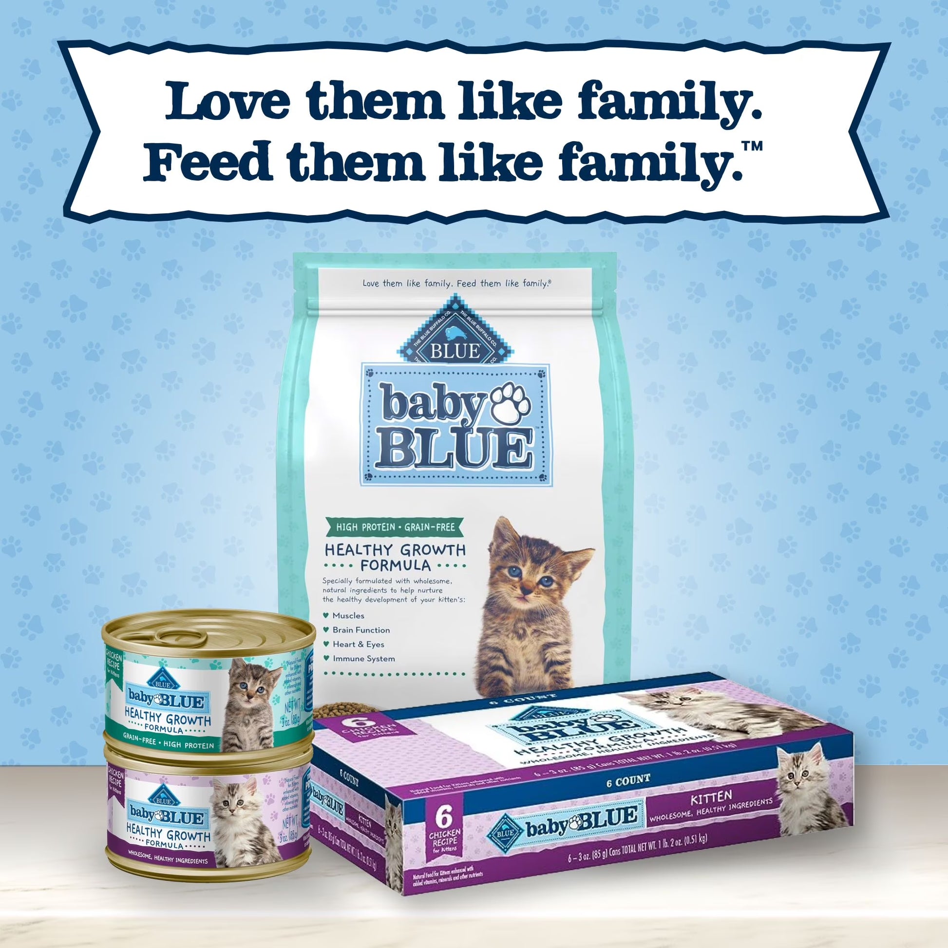 Blue Buffalo Baby BLUE Natural Kitten Dry Cat Food for Healthy Growth, Chicken, 2-Lb. Bag