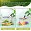 Gecko Tank & Reptile Terrarium Kit with Heat Lamp, Spray Bottle, Tools & Hideout - Perfect Habitat for Lizards, Snakes, Turtles, Hermit Crabs, Frogs, Jumping Spiders 12.5X6X7 Inch